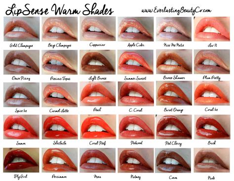 list of lipstick colors.